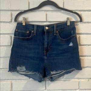 Levi’s high rise distresses denim stretch shorts 28 5/6